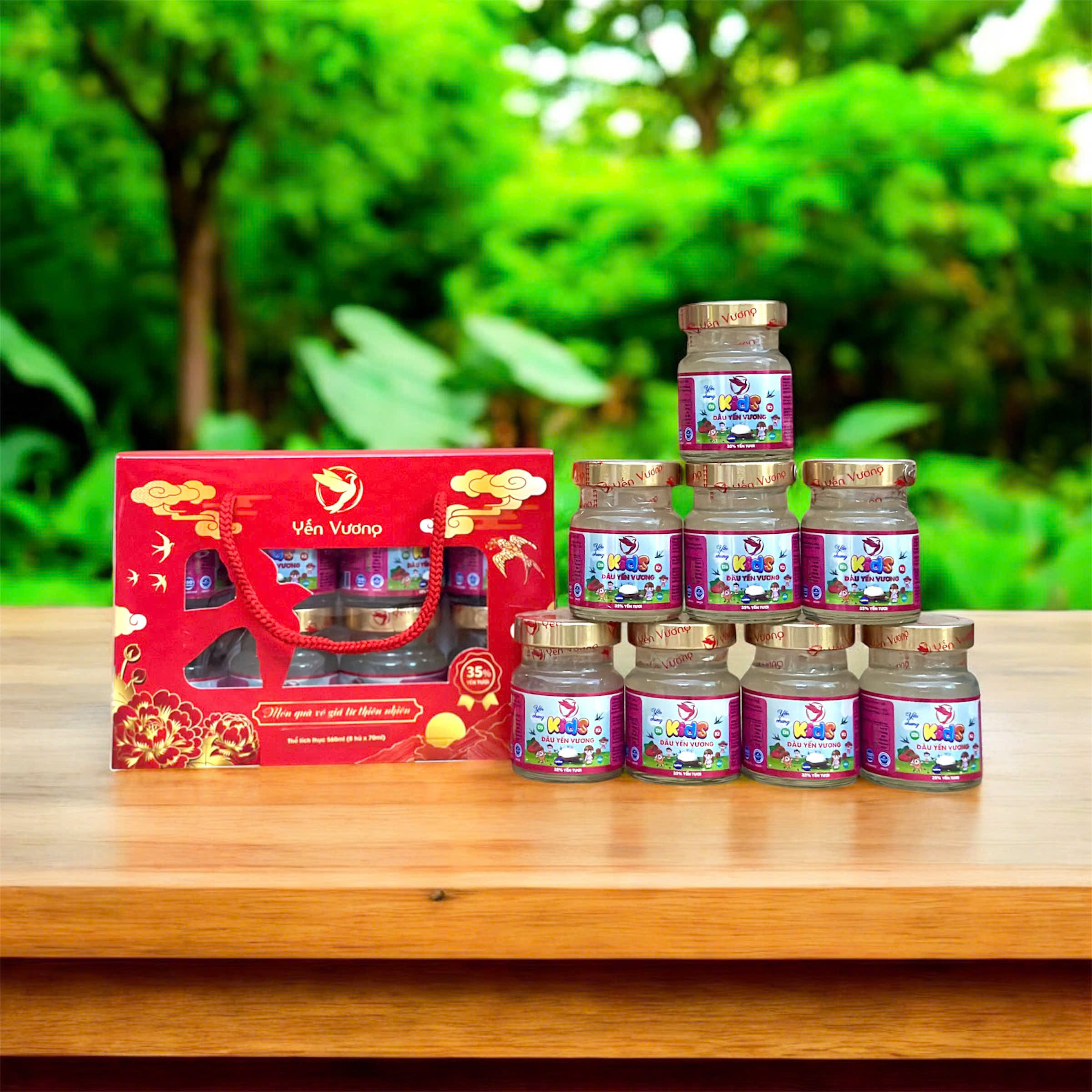 Lốc 8 hũ yến Vương 70ml Kids Dâu